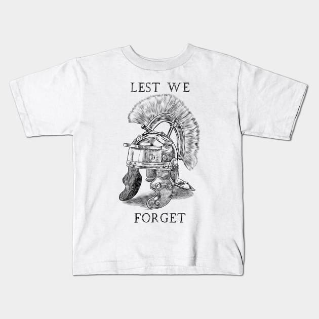 Eternal Legacy: The Roman Empire - Lest We Forget Kids T-Shirt by Holymayo Tee